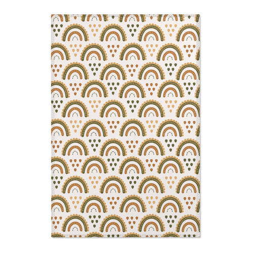 Desert Rainbow nursery area rug in a baby room