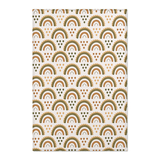 Desert Rainbow nursery area rug in a baby room