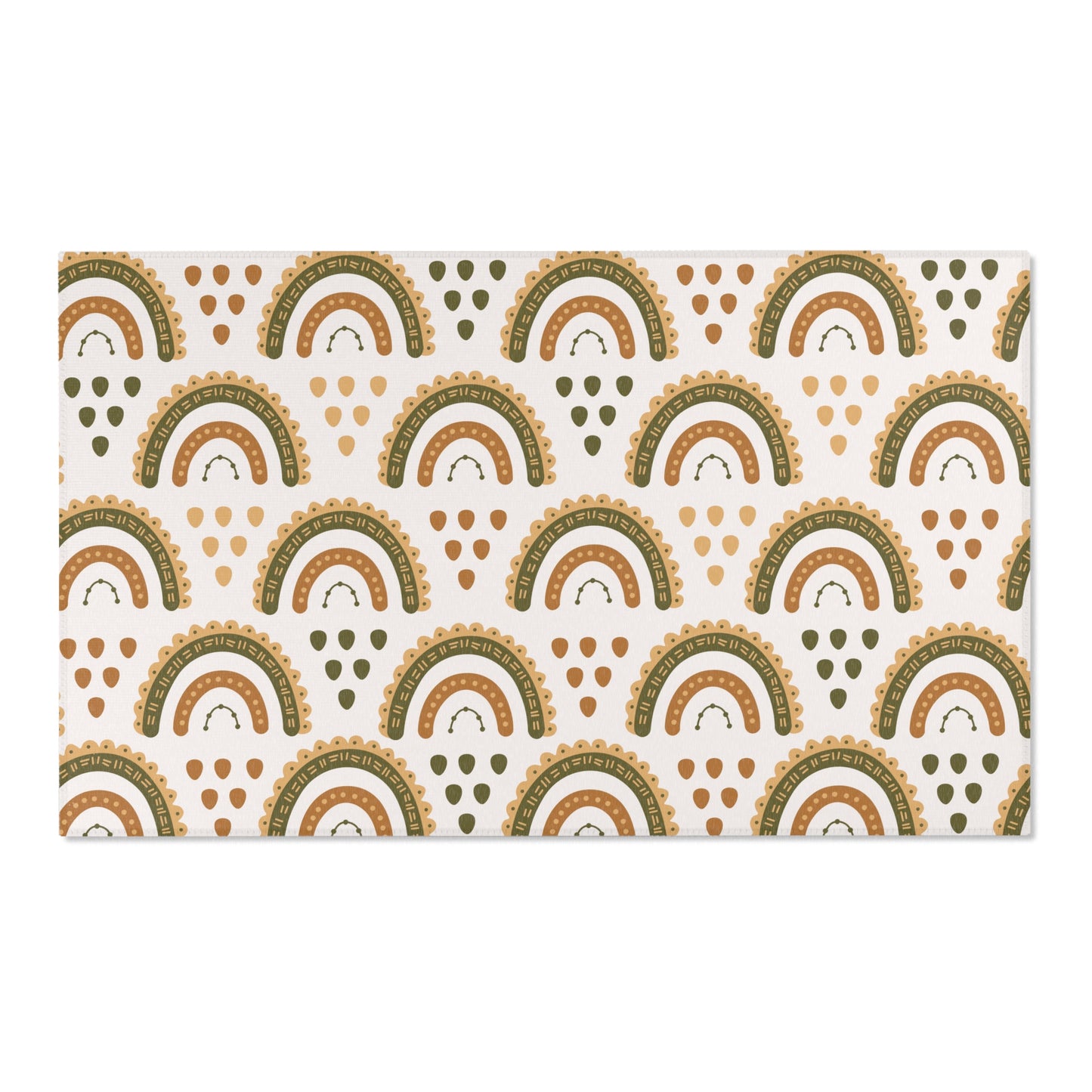 Desert Rainbow area rug shown in portrait orientation