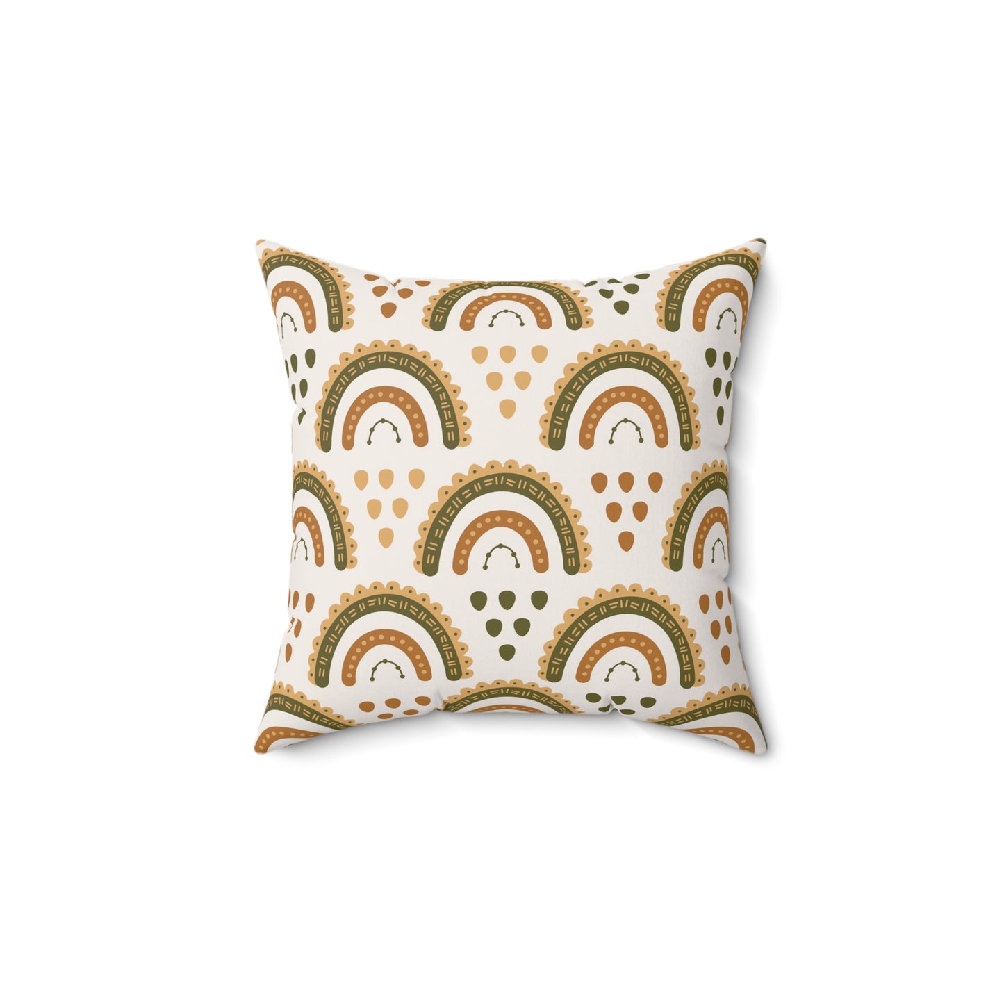 Desert Rainbow decorative nursery pillow on a glider chair