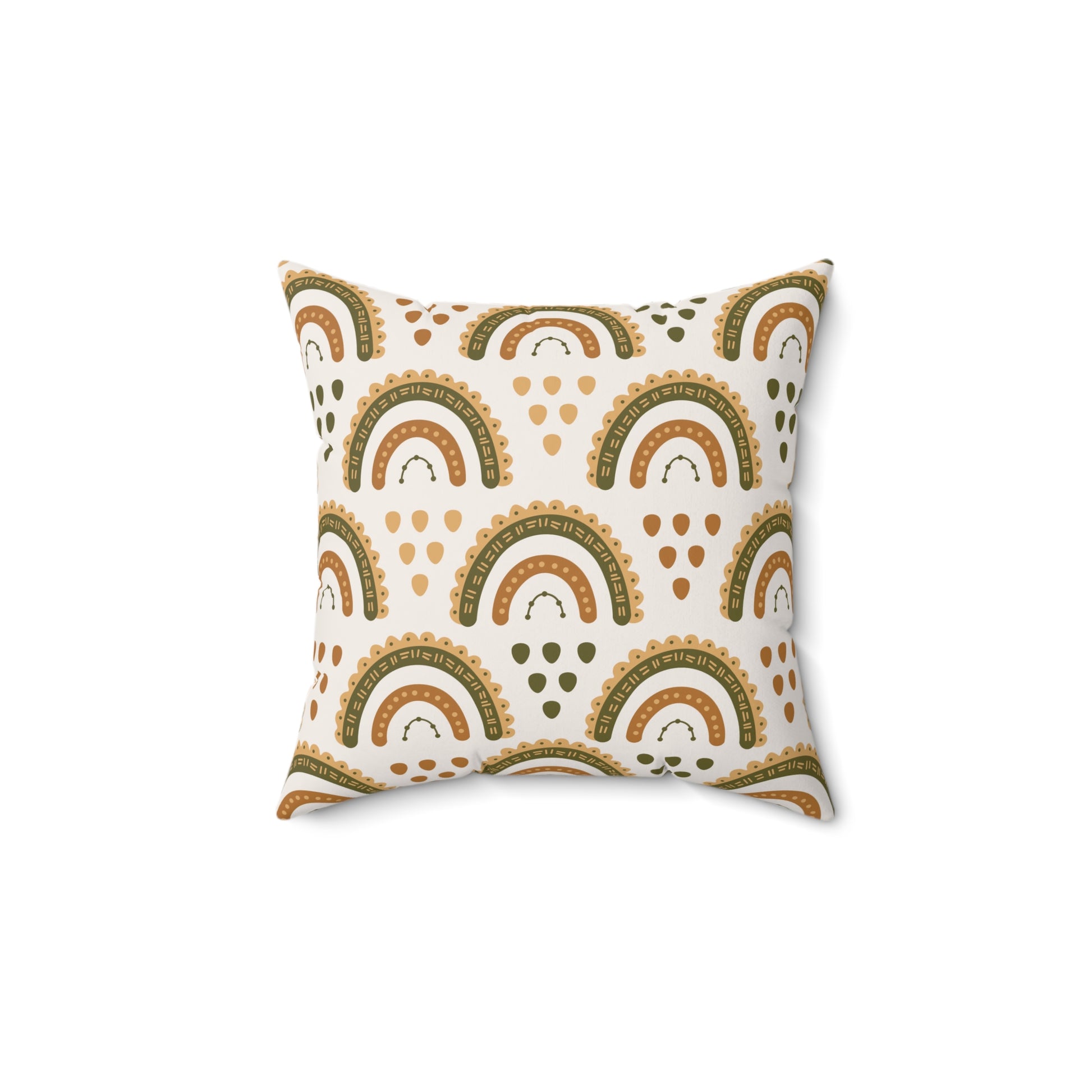 Desert Rainbow decorative nursery pillow on a glider chair