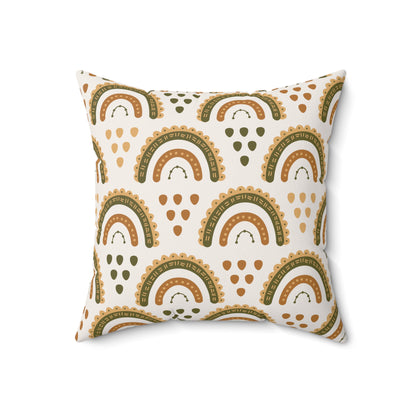 Desert Rainbow decorative pillow against a plain background