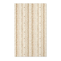 Striped nursery area rug in camel and tan on cream