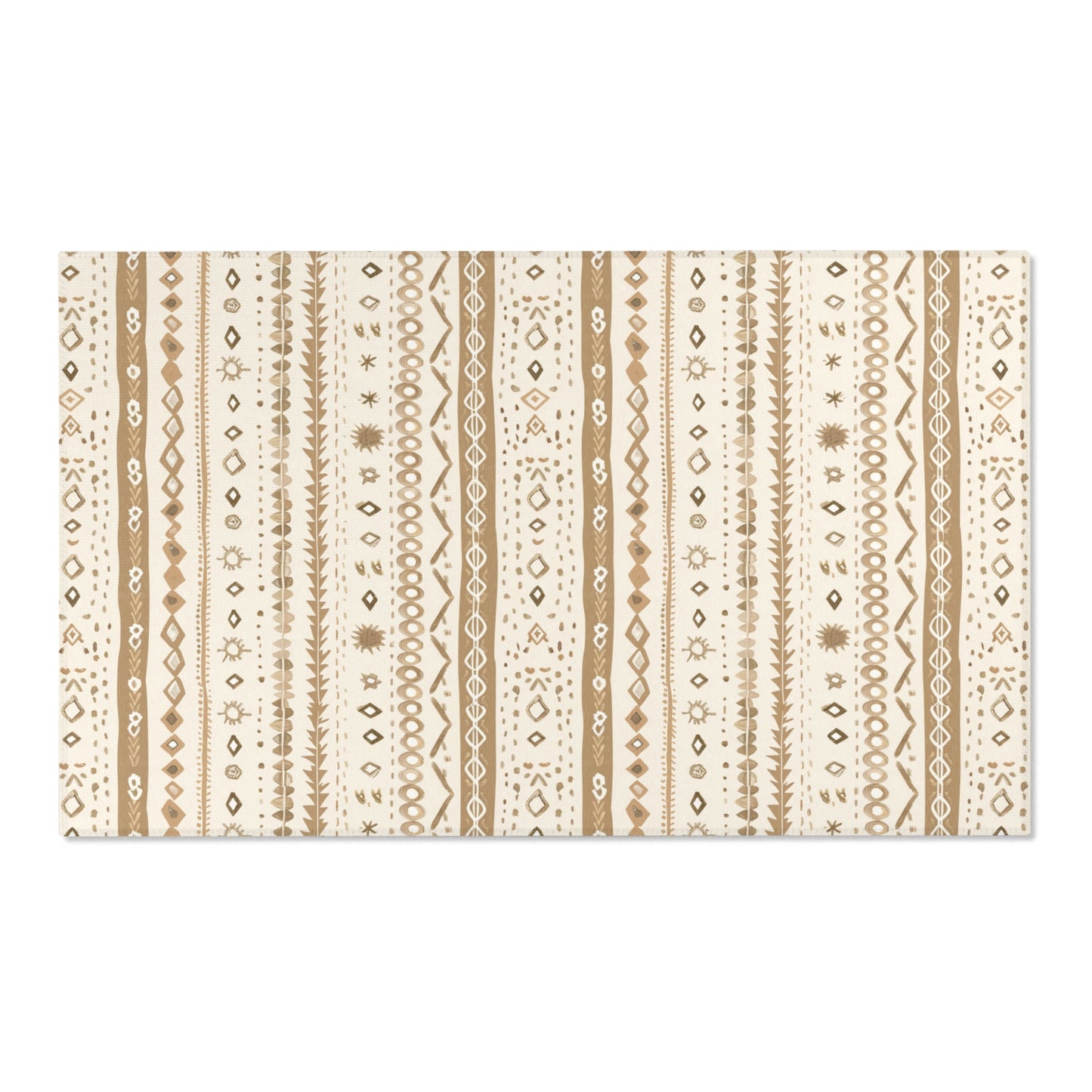 Desert Stripe area rug shown in portrait orientation