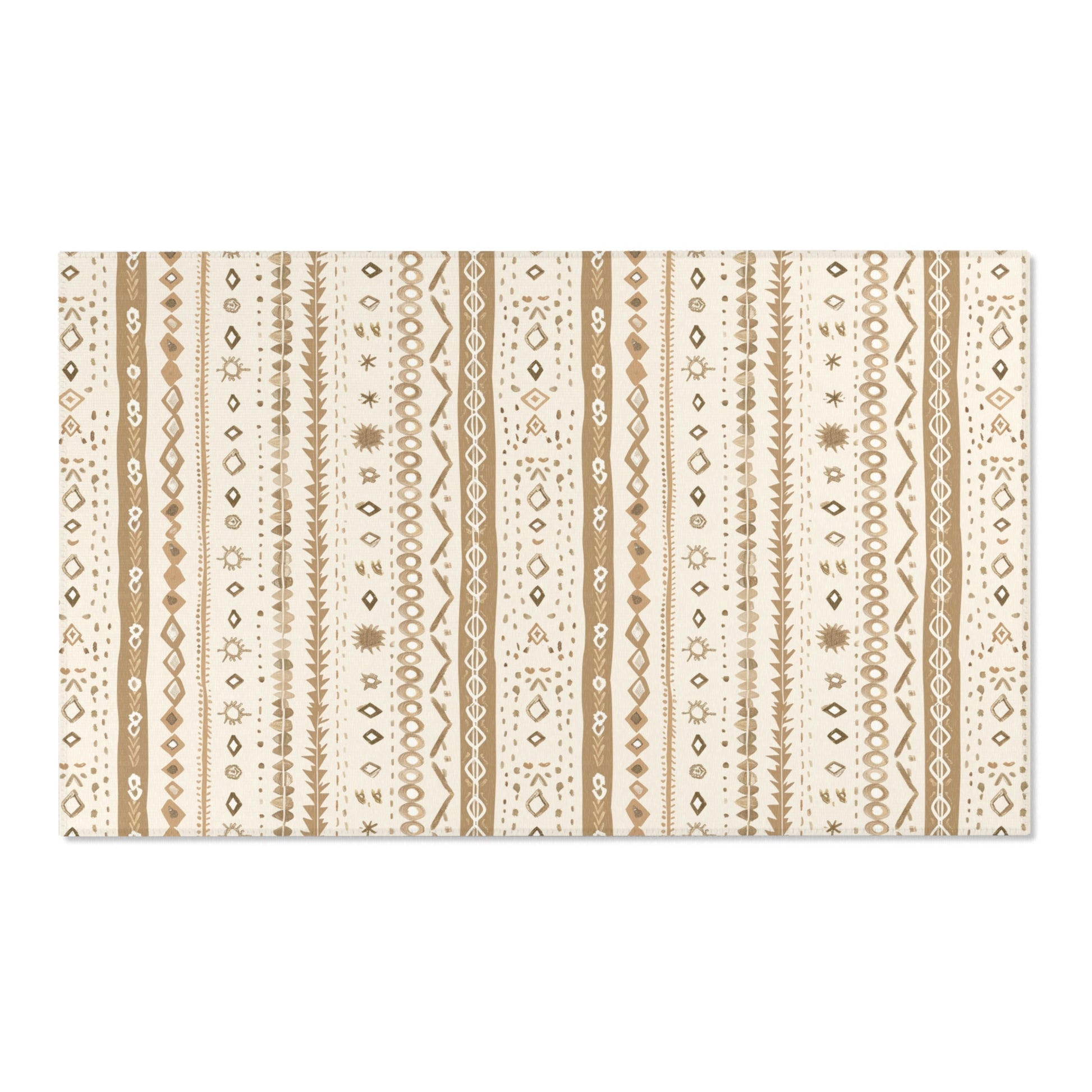 Desert Stripe area rug shown in portrait orientation