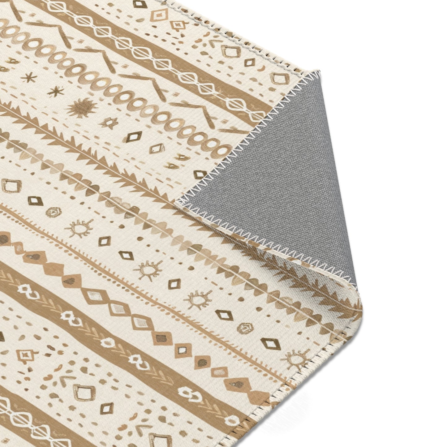 Desert Stripe nursery rug pattern shown flat
