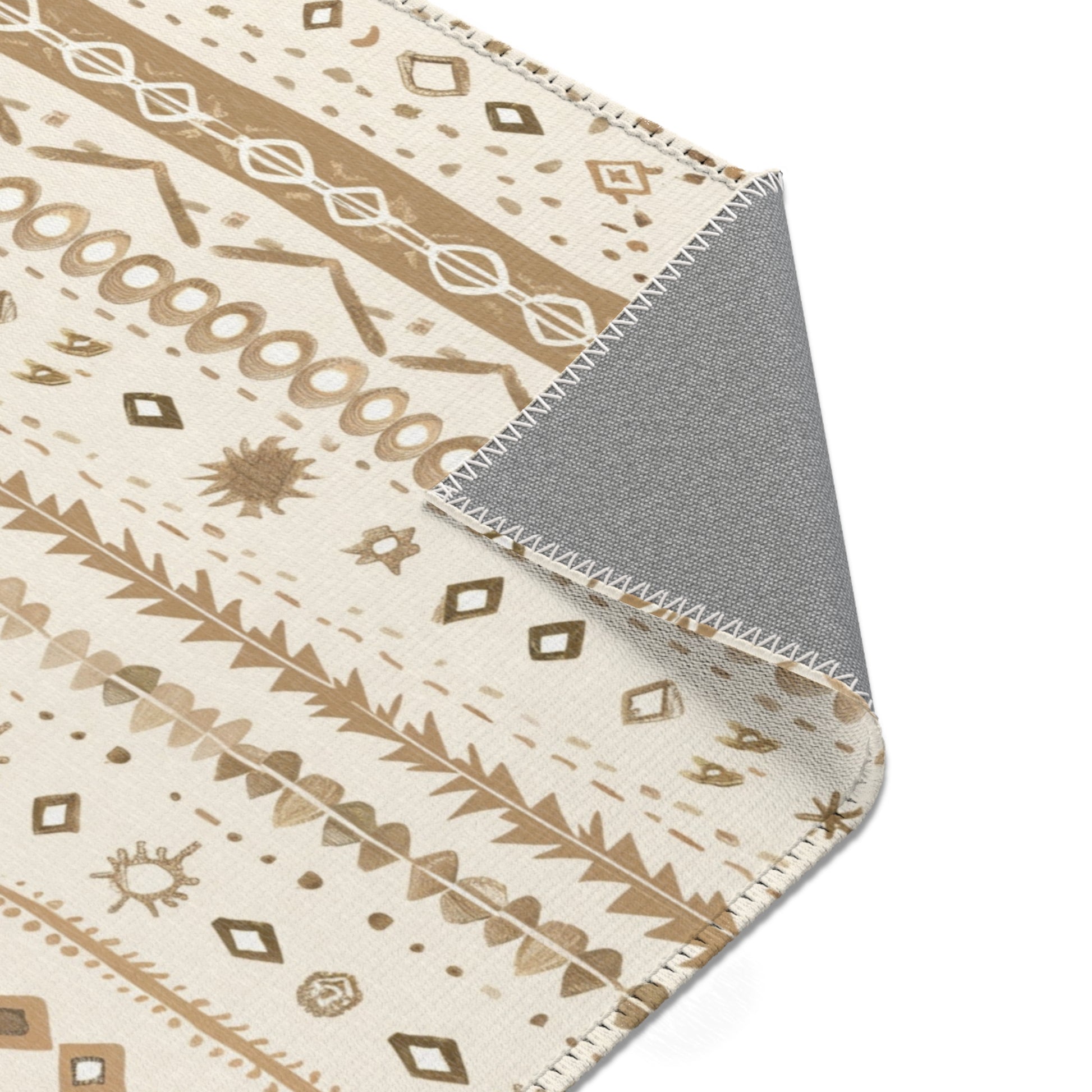 Desert Stripe rectangular nursery area rug