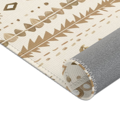 Desert Stripe nursery area rug for a baby room floor