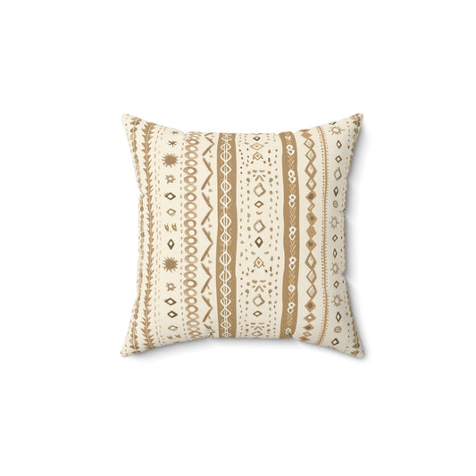 Desert Stripe decorative nursery pillow on a glider chair