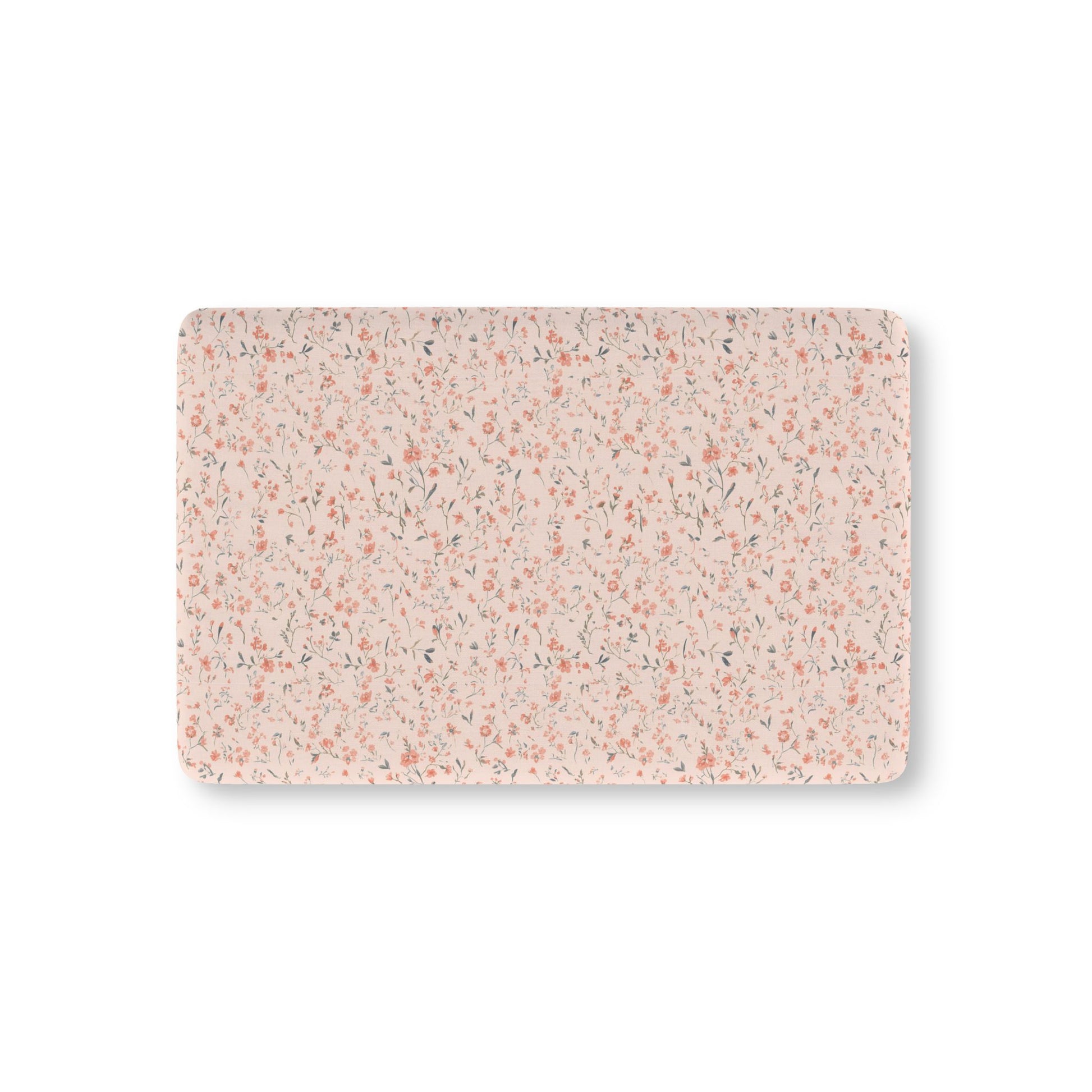 Ditsy Blooms fitted crib sheet on a nursery crib mattress