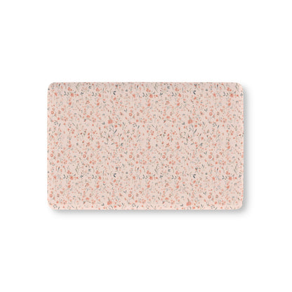 Ditsy Blooms fitted crib sheet on a nursery crib mattress