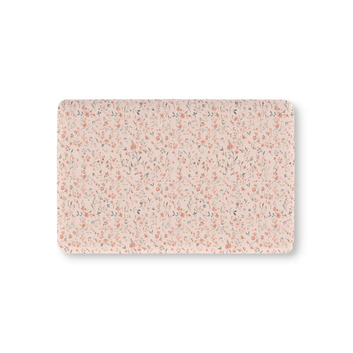 Ditsy Blooms fitted crib sheet on a nursery crib mattress