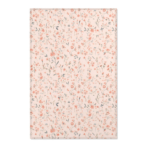 Ditsy Blooms nursery area rug in a baby room