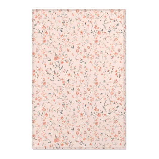 Ditsy Blooms nursery area rug in a baby room