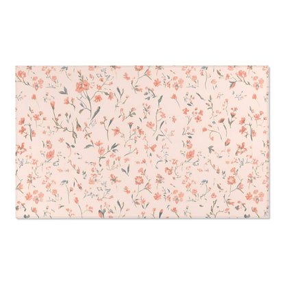 Ditsy Blooms area rug shown in portrait orientation