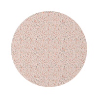 Ditsy Blooms round nursery rug on a baby room floor