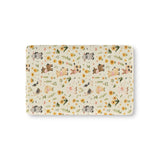 Farmyard Friends fitted crib sheet on a nursery crib mattress