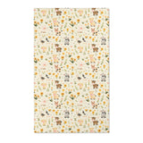 Farm animal nursery area rug with sunflowers on cream