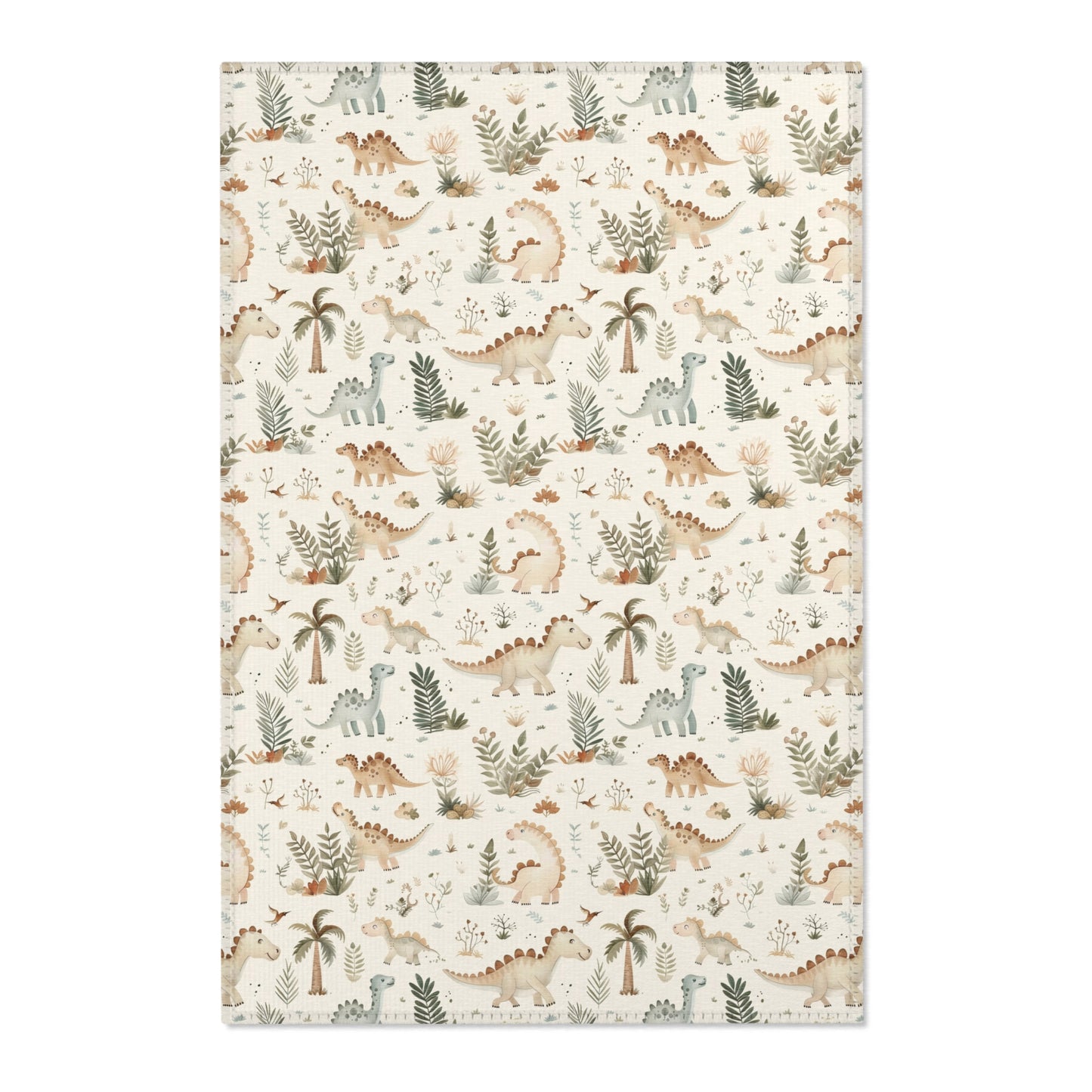 Fern Grove Dinosaurs nursery area rug in a baby room