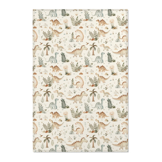 Fern Grove Dinosaurs nursery area rug in a baby room