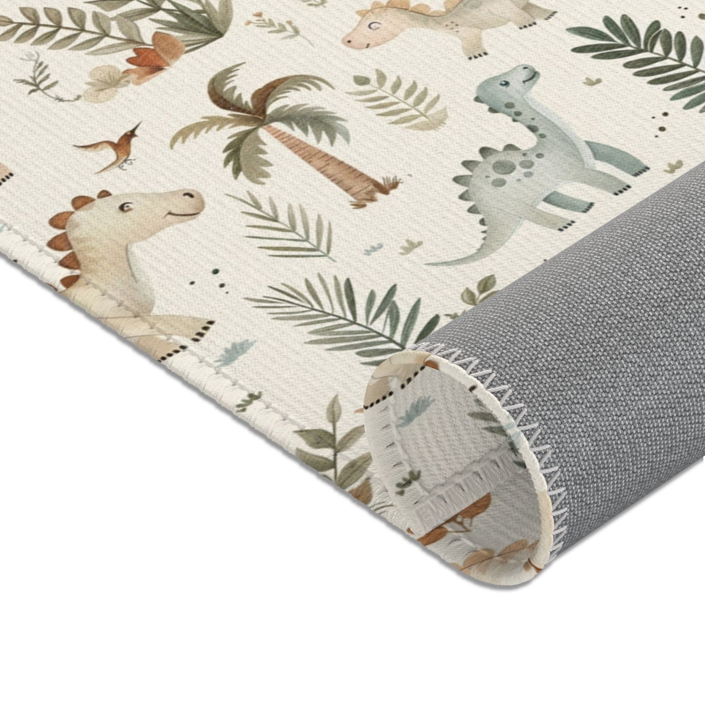 Fern Grove Dinosaurs area rug in the large size