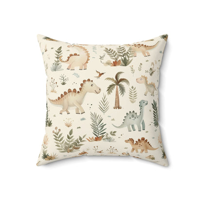 Fern Grove Dinosaurs decorative pillow against a plain background