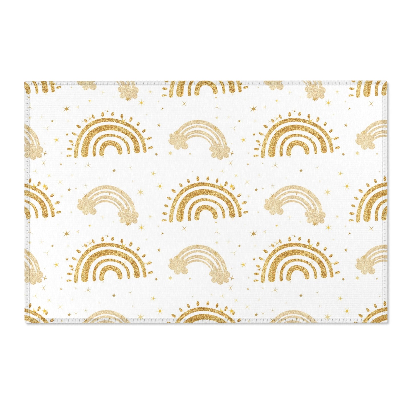 Golden Arches area rug shown in landscape orientation
