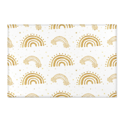 Golden Arches area rug shown in landscape orientation