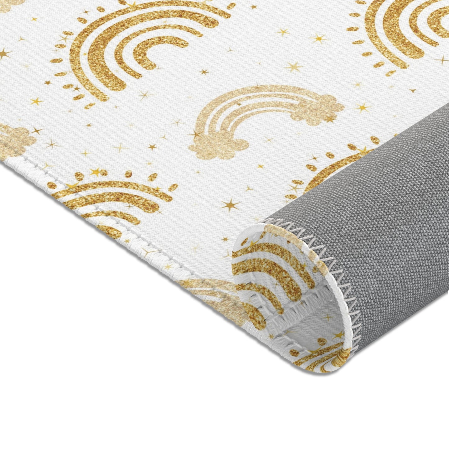 Golden Arches area rug in the small size