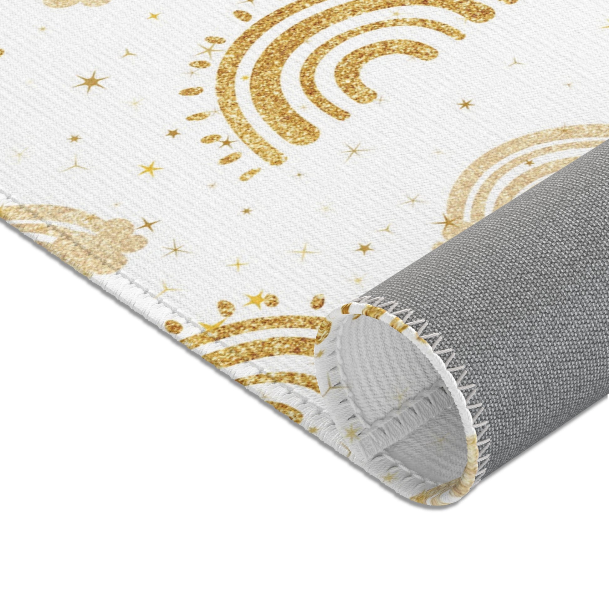 Golden Arches area rug in the large size