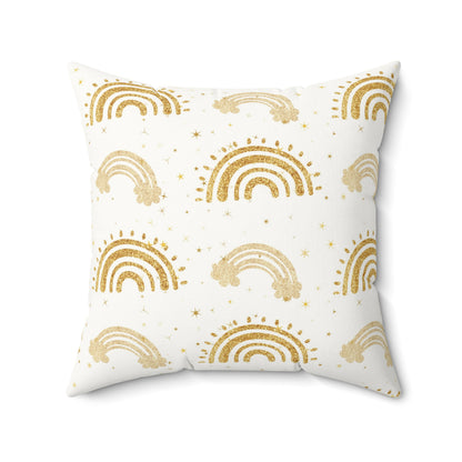 Golden Arches nursery pillow shown from the front