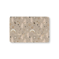 Golden Cosmos fitted crib sheet on a nursery crib mattress