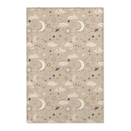 Golden Cosmos nursery area rug in a baby room