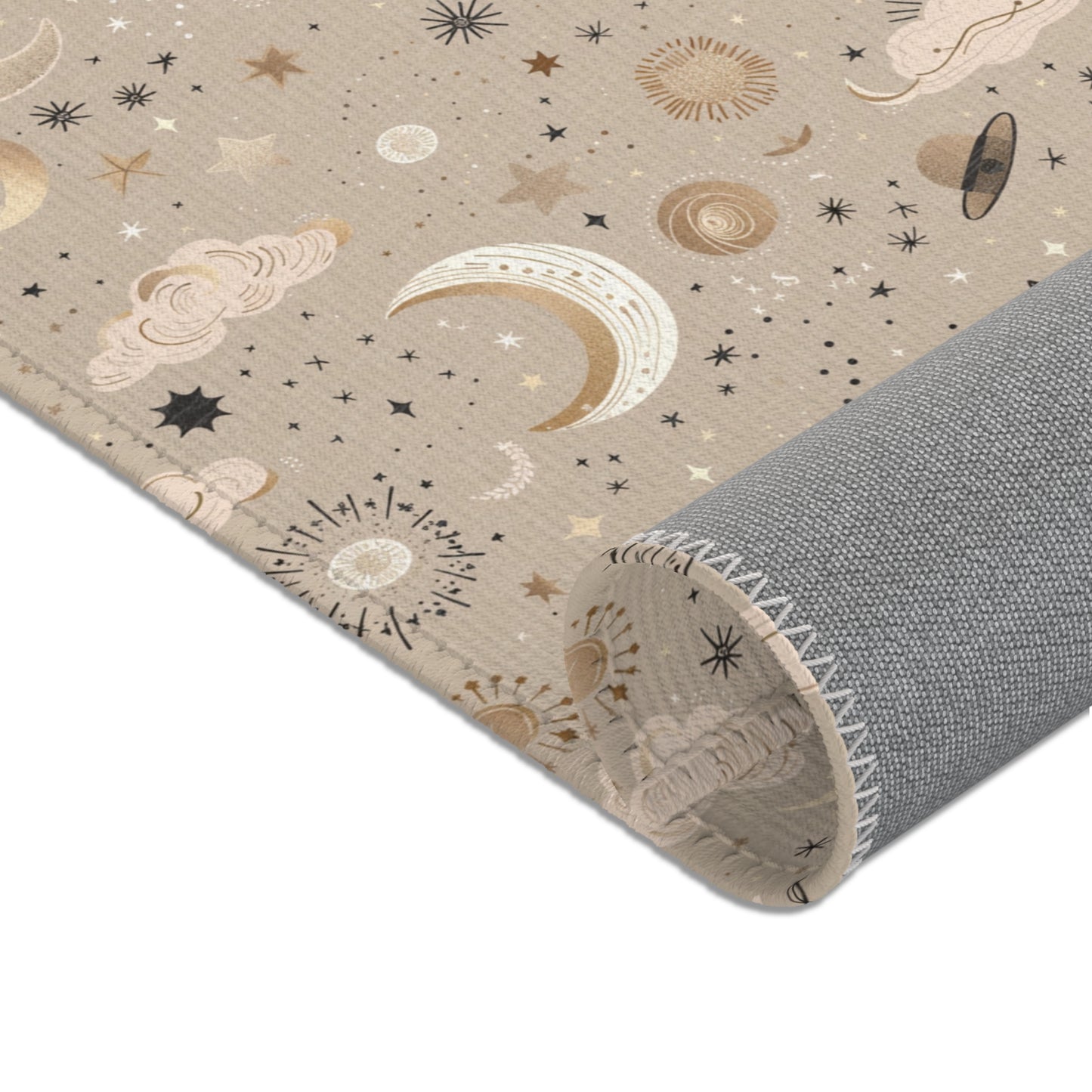 Golden Cosmos area rug in the small size