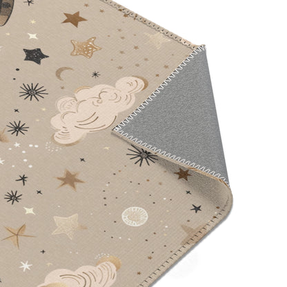 Golden Cosmos rectangular nursery area rug