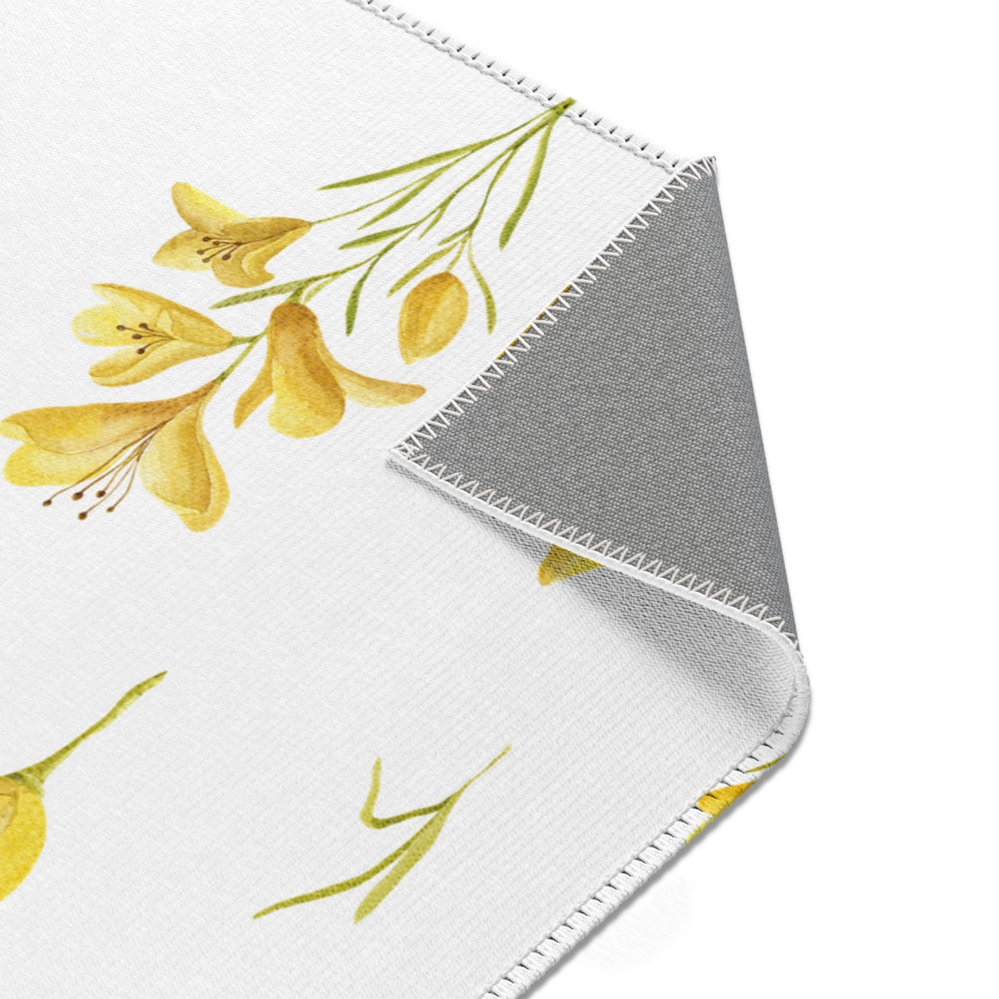 Golden Meadow nursery rug edge and pile detail