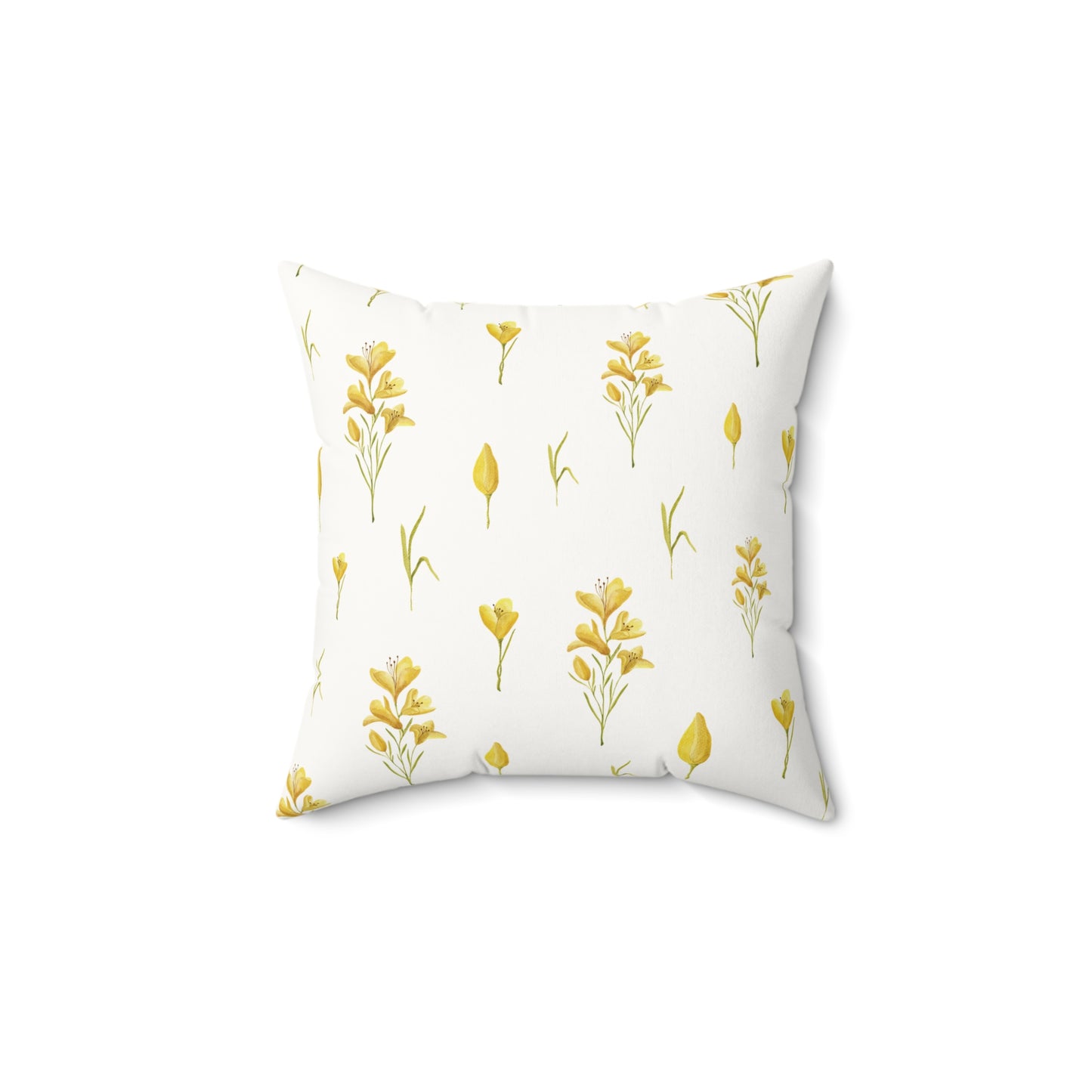 Golden Meadow decorative nursery pillow on a glider chair