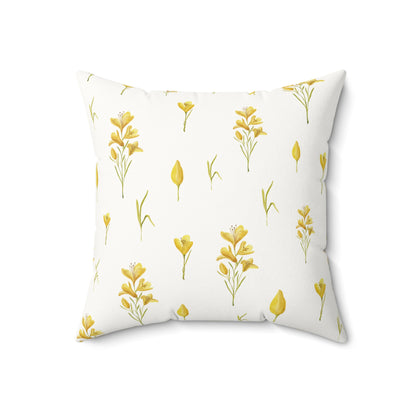 Golden Meadow accent pillow in a neutral nursery