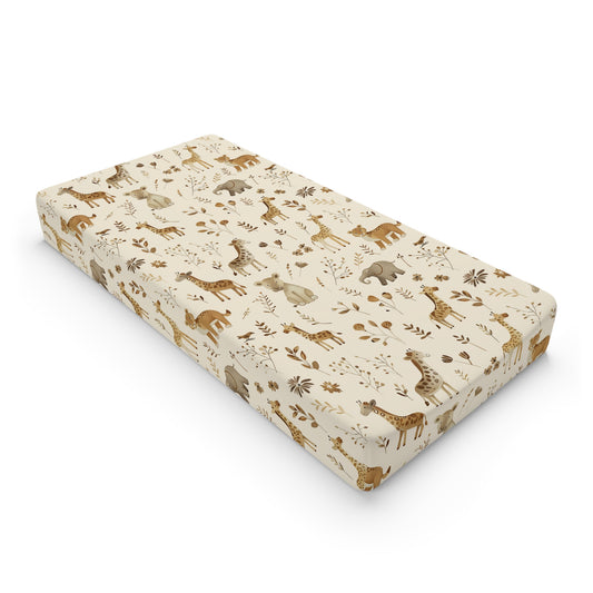 Golden Savanna changing pad cover on a nursery changing table