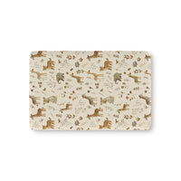 Golden Savanna fitted crib sheet on a nursery crib mattress