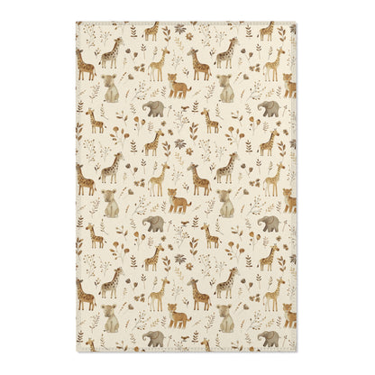 Golden Savanna nursery area rug in a baby room