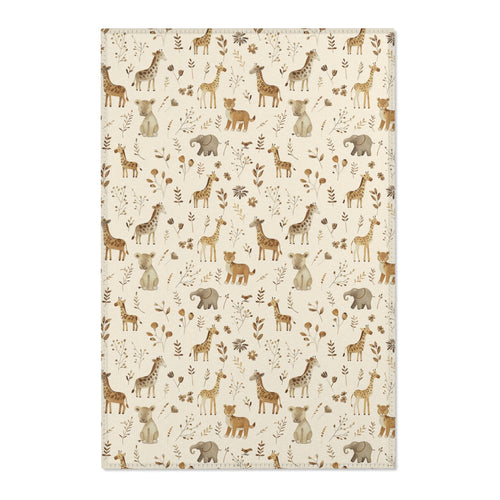 Golden Savanna nursery area rug in a baby room