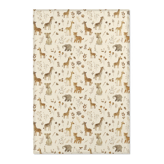 Golden Savanna nursery area rug in a baby room