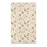 Safari nursery area rug in tan and brown on cream