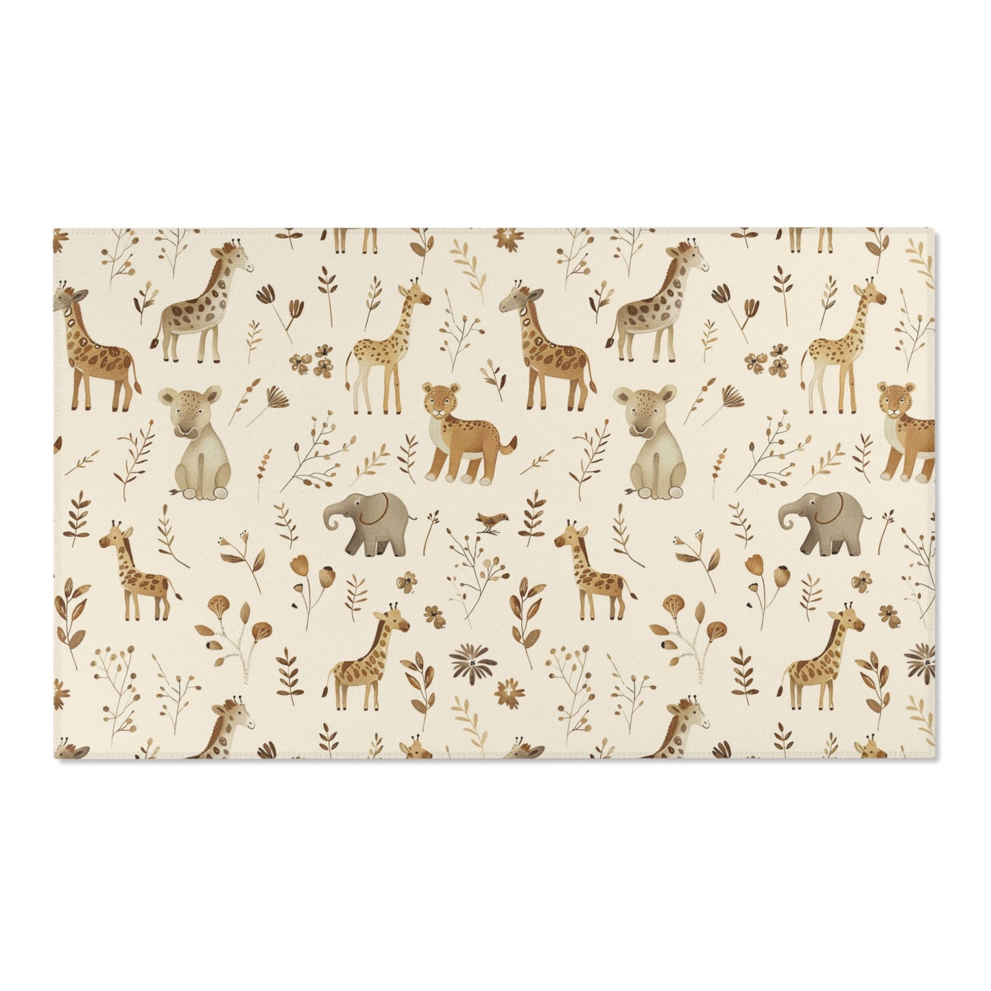 Golden Savanna area rug shown in portrait orientation