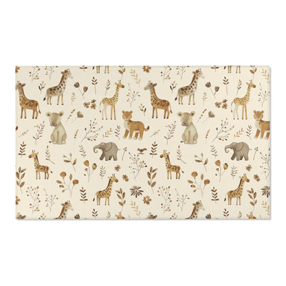 Golden Savanna area rug shown in portrait orientation