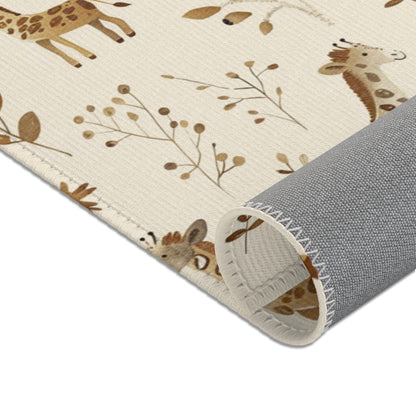 Corner detail of the Golden Savanna nursery area rug