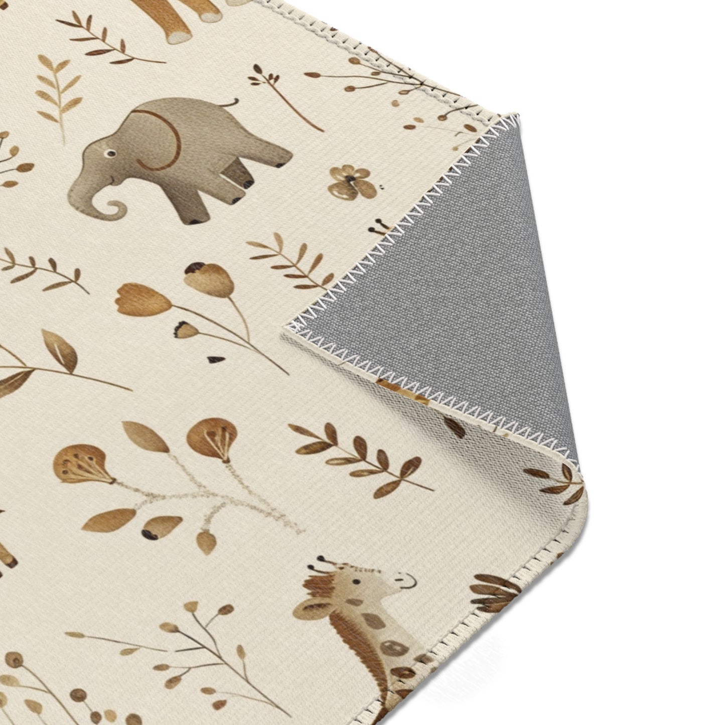 Golden Savanna rectangular nursery area rug