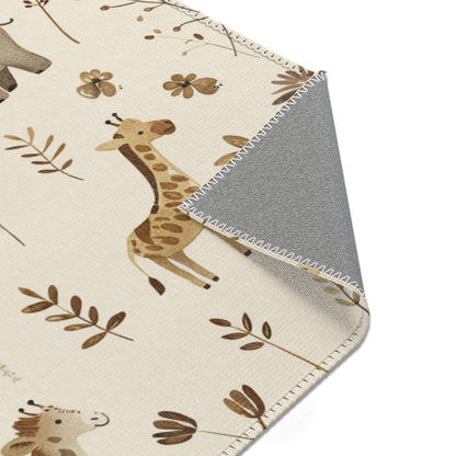 Golden Savanna rug print detail in tan and soft brown