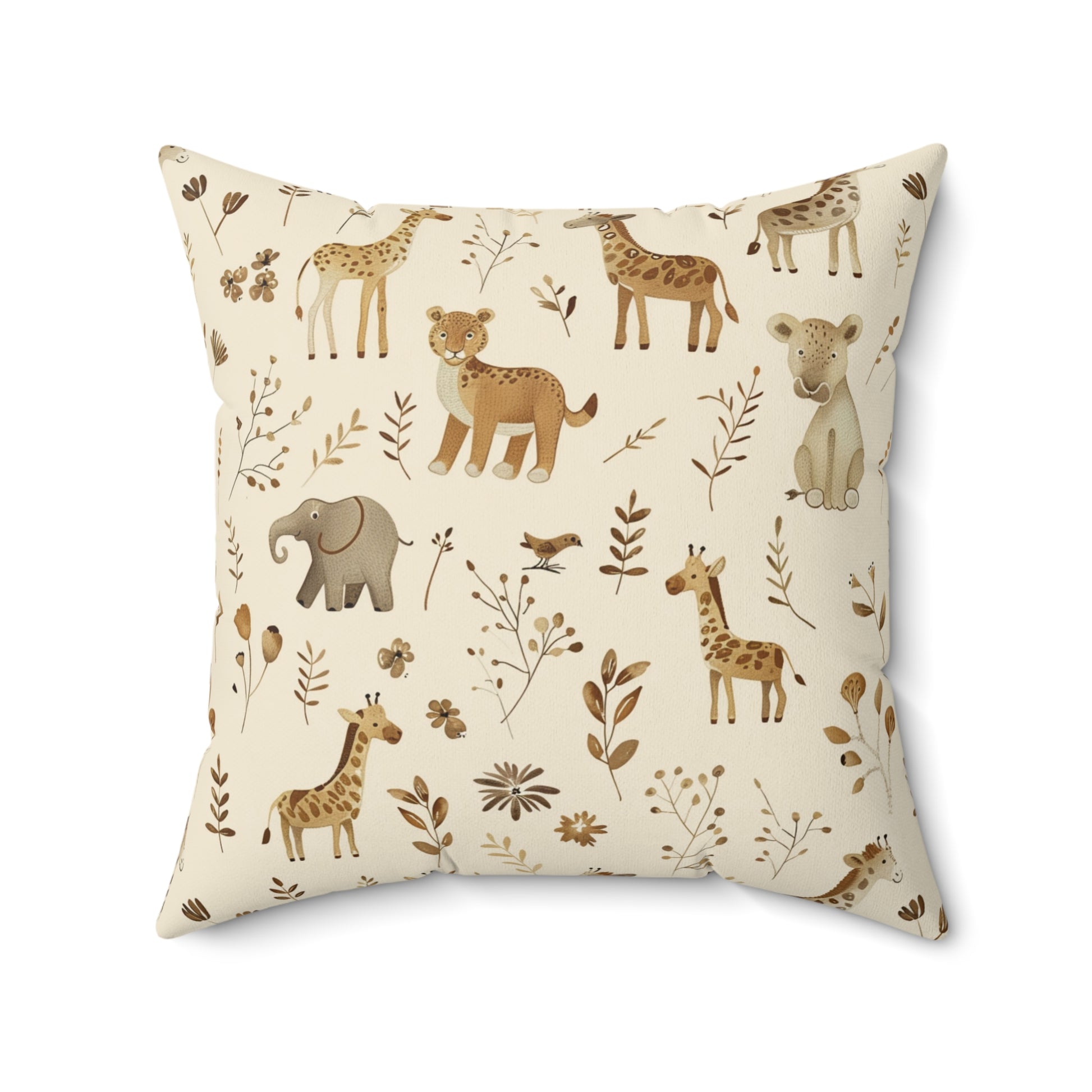 Golden Savanna nursery pillow shown from the front